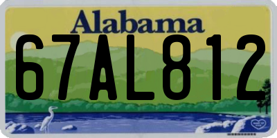 AL license plate 67AL812