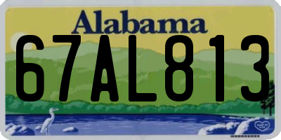 AL license plate 67AL813