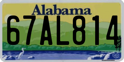 AL license plate 67AL814