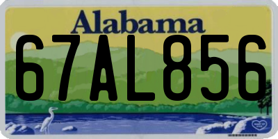 AL license plate 67AL856