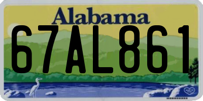 AL license plate 67AL861