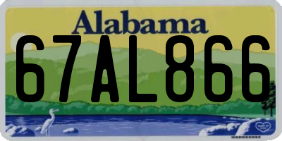 AL license plate 67AL866