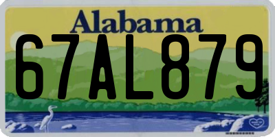 AL license plate 67AL879