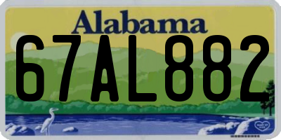 AL license plate 67AL882
