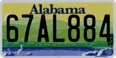 AL license plate 67AL884