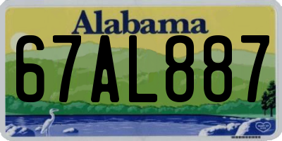 AL license plate 67AL887