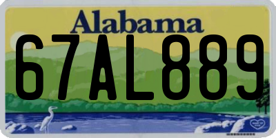 AL license plate 67AL889
