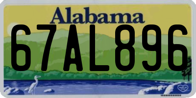 AL license plate 67AL896