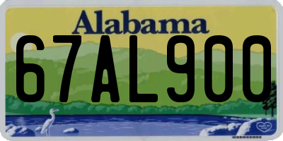 AL license plate 67AL900