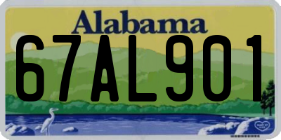 AL license plate 67AL901