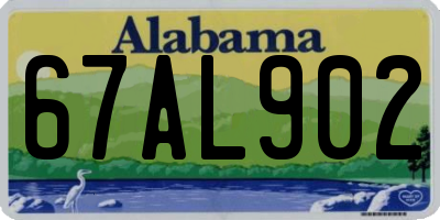 AL license plate 67AL902
