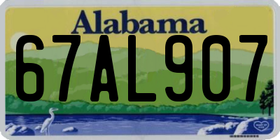 AL license plate 67AL907