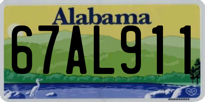AL license plate 67AL911