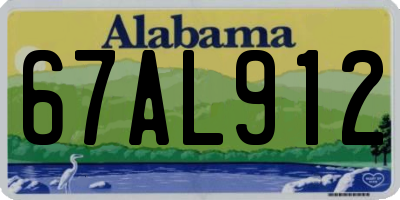 AL license plate 67AL912