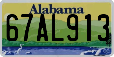 AL license plate 67AL913