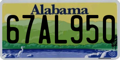 AL license plate 67AL950