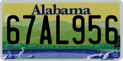 AL license plate 67AL956