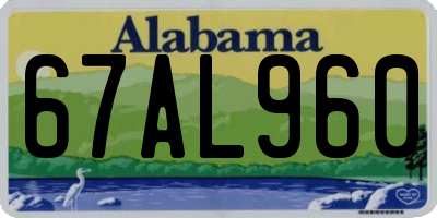 AL license plate 67AL960