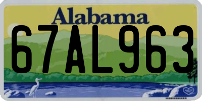 AL license plate 67AL963