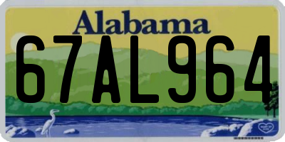 AL license plate 67AL964