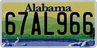 AL license plate 67AL966