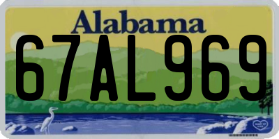 AL license plate 67AL969