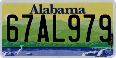 AL license plate 67AL979