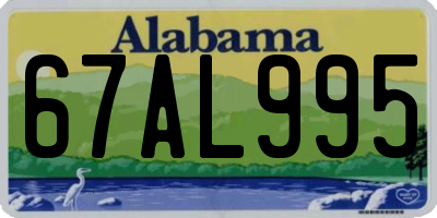 AL license plate 67AL995