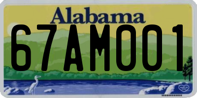 AL license plate 67AM001