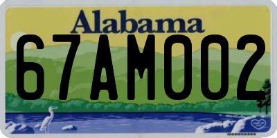 AL license plate 67AM002