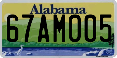 AL license plate 67AM005