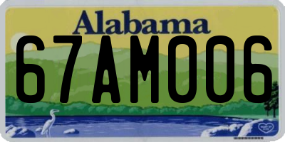 AL license plate 67AM006
