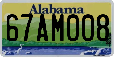 AL license plate 67AM008