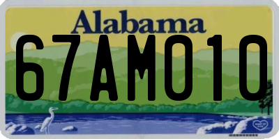AL license plate 67AM010