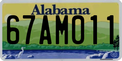 AL license plate 67AM011