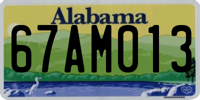 AL license plate 67AM013