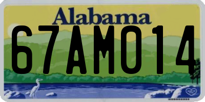 AL license plate 67AM014
