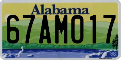 AL license plate 67AM017