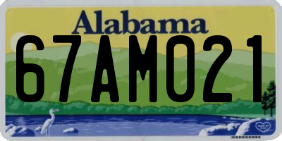 AL license plate 67AM021