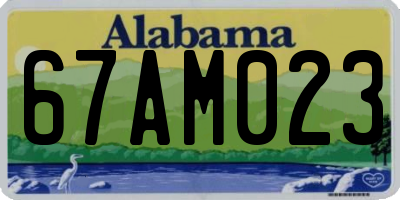 AL license plate 67AM023