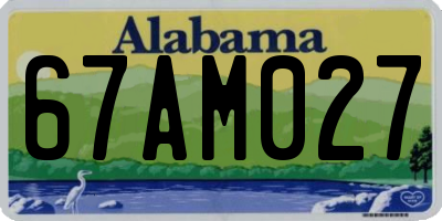 AL license plate 67AM027