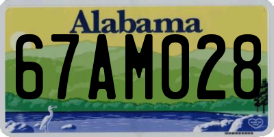 AL license plate 67AM028