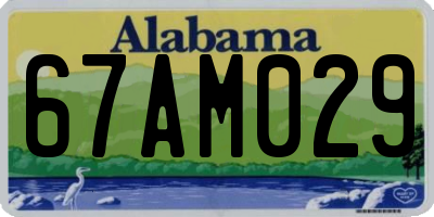 AL license plate 67AM029