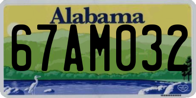 AL license plate 67AM032