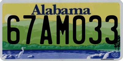 AL license plate 67AM033