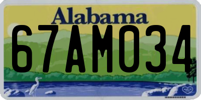 AL license plate 67AM034