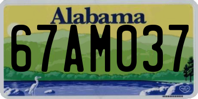 AL license plate 67AM037