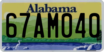 AL license plate 67AM040
