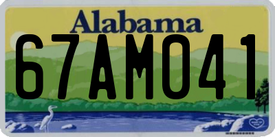 AL license plate 67AM041