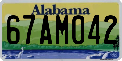AL license plate 67AM042